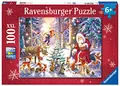 Produktbild: Ravensburger Kinderpuzzle - 12937 Waldweihnacht - Weihnachtspuzzle für Kinder ab 6 Jahren, mit 100 Teilen im XXL-Format