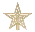Produktbild: Christ Baum Spitze - 18cm - Weihnachts Stern Tannenbaum Deko Glitzer modern