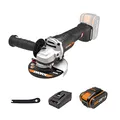 Produktbild: WORX WX812 NITRO Akku-Winkelschleifer 20V - 125mm Scheibendurchmesser - 8500 U/min - leistungsstarker bürstenloser Motor - leicht & kompakt - Rückschlagschutz - inkl. 4Ah Akku & Ladegerät