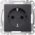 Produktbild: Schutzkontakt-Steckdose mit erhöhtem Berührungsschutz, Unterputz, 16 Ampere, 250 Volt anthrazit, Retail