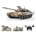 Produktbild: ES-TOYS Panzer ferngesteuert mit Schussfunktion Russland T90 Heng Long 1:16 mit Rauch&Sound und Stahlgetriebe -2,4Ghz - V6.0