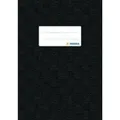 Produktbild: HERMA 7429 Heftumschlag A5 Bast Schwarz, Hefthülle mit Beschriftungsetikett & Baststruktur aus strapazierfähiger & abwischbarer Polypropylen-Folie, Heftschoner für Schulhefte, farbig, 1 Stück