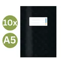 Produktbild: 10x Herma Heftschoner Buchschoner A5 hoch Buchhülle Buchhülle schwarz 7429