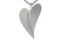 Produktbild: Ernstes Design Herzanhänger Damen Anhänger Herz Groß Edelstahl gekratzt 37 x 54 mm
