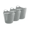 Produktbild: Kreher Wäschekorb Flexi Korb 35 Liter mit Loch (Farbe/Set wählbar) (3 St)