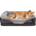 Produktbild: Hundebett Memory Foam orthopädisch waschbar Hundesofa grau groß