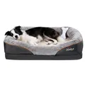 Produktbild: Hundebett Memory Foam mit abnehmbarem Bezug und Quietschspielzeug 60x4