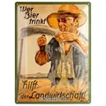 Produktbild: Nostalgic-Art Retro Blechschild, 30 x 40 cm, Wer Bier trinkt – Geschenk-Idee als Bar-Zubehör, Original Lizenzprodukt (OLP), aus Metall, Vintage Design, Blechschilder Sprüche, Bier-Deko