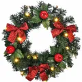 Produktbild: Beleuchteter LED Türkranz Weihnachten Weihnachtskranz für Tür Adventskranz