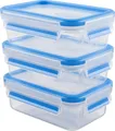 Produktbild: Emsa Clip & Close Frischhaltedosen 3er-Set á 0,55 l, blau