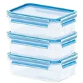 Produktbild: emsa Frischhaltedosen »CLIP & CLOSE« transparent / blau transparent, 16.3x5.8x1.13 cm