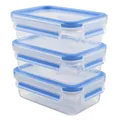 Produktbild: EMSA Clip & Close Frischhaltedosen, 0,55 l, blau/transparent (3er Pack)
