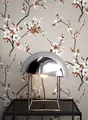 Produktbild: Newroom Design Tapete Grau Vliestapete Blumen - Blumentapete Floral Blätter Zweige Romantisch inkl. Tapezier-Ratgeber