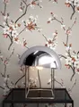 Produktbild: Newroom Vliestapete, Grau Tapete Floral Blumen - Blumentapete Romantisch Modern Blätter Zweige für Wohnzimmer Schlafzimmer Flur