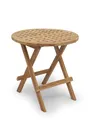 Produktbild: Antike Fundgrube Kleiner Gartentisch klappbar aus Teakholz massiv | Klapptisch Beistelltisch runder Tisch | 50x50 cm (2691)