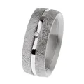 Produktbild: Ernstes Design Ring R791 Edelstahl mattiert Brillant 0.02 ct