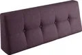 Produktbild: sunnypillow Palettenkissen Palettenauflage Palettenpolster Palettensofa Sitzkissen Rückenlehne gesteppt Rückenkissen 120x40x20/10cm Purple