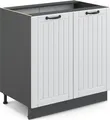 Produktbild: Vicco Spülenunterschrank Fame-Line, 80 cm mit Regal, ohne Arbeitsplatte, Weiß Landhaus/Anthrazit