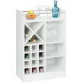 Produktbild: Relaxdays Weinregal, Weiß, Holzwerkstoff, 63x96x35 cm, Wohnzimmer, Regale, Weinregale