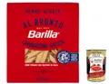 Produktbild: 20x Barilla Penne Rigate al Bronzo Bronze Gezogene Pasta 400g Rohe Verarbeitungsmethode + Italian Gourmet polpa 400g