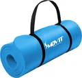 Produktbild: MOVIT Gymnastikmatte Pilates, Gymnastik, Yoga, Matte - hautfreundlich und , Yogamatte für Zuhause oder Unterwegs - 183x60x1,0 cm, Blau