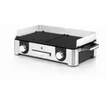 Produktbild: WMF Tischgrill, Schwarz, Silber, Metall, 28x18x50 cm, herausnehmbare Fettauffangschale, Warmhalteplatte, antihaftbeschichtet, Windschutz, Küchengeräte, Tischgrills & Fondues, Raclette-Grills