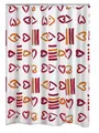 Produktbild: RIDDER Duschvorhang Textil Lovely rot 180x200 cm Duschvorhang, Vorhang, Duschvor