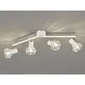Produktbild: Meinewunschleuchte - Led Deckenstrahler Weiß 4-flammig, Gitterlampe Schwenkbar, Breite 60cm
