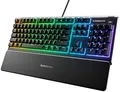 Produktbild: SteelSeries Apex 3 - Gaming Tastatur - 10-Zonen RGB-Beleuchtung - Premium magnetische Handballenauflage - Italienisch (QWERTY) Layout