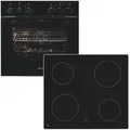 Produktbild: Exquisit EHE 256-U-020 Frame Einbauherdset, schwarz, 59l, 59,5cm