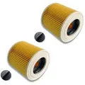 Produktbild: M&M Smartek Patronenfilter 2 x Patronen Filter für Kärcher WD1 WD2 WD3 MV2 MV3, für Für Kärcher A 2204 2254 2101 2201 WD2 WD3 MV2 MV3 WD2.200 WD3.500 P WD 3.200, WD 3.300 M, WD 3.500 P, (Spar-Set, 2-St., 2er Pack), waschbar, hohe Filtration