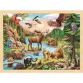 Produktbild: GOKI Holzpuzzle Wildlife of North America 96 Teile