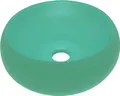 Produktbild: vidaXL s Waschbecken Rund Matt Hellgrün 40x15 cm Keramik