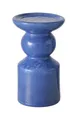 Produktbild: Kerzenhalter Kerzenständer Blau Steingut mit Reaktivglasur H 16 cm
