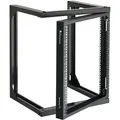 Produktbild: VEVOR 12U Server Rack zur Wandmontage, 68,04 kg max. Tragkraft, Open Frame Netzwerk Rack mit 180-Grad-Torschwingung, Karbonstahl, für 482 mm-IT-Netzwerkgeräte & AV-Geräte, Computerserver, Schwarz