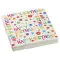 Produktbild: 12x Servietten 20er Happy Birthday 3-lagig 33x33cm Grillen Papiertuch Einweg BBQ