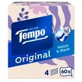 Produktbild: Tempo Original Taschentücher Würfelbox, 4-lagig 830491 , 1 Box = 60 Tücher, Design farbig sortiert