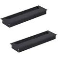 Produktbild: HOOZ Kabelkanal für Schreibtisch, Arbeitsplatten und sonstige Möbel im Büro & Zuhause (Set, 2-St., 28cm), Kabelmanagement schwarz 28 cm | Rechteckig, eckig | 8 cm x 28 cm x 2.5 cm