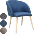 Produktbild: SVITA Polsterstuhl in blau rund - Esszimmerstuhl