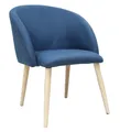 Produktbild: SVITA Esszimmersessel (1-St., Esszimmerstuhl), Esszimmerstühle, Polsterstuhl, Stoffbezug, Holzbeine, Blau