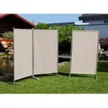 Produktbild: Leco - Sonnenschutz/ Windschutz Stellwand 3-teilig Mit Stahlrohrgestell, Natur