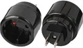 Produktbild: Brennenstuhl 1508450 Typ C (Euro-Stecker) Typ A Schwarz Netzstecker-Adapter (1508450)