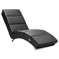 Produktbild: Casaria® Relaxliege XXL London 186x89x55cm Ergonomisch Kunstleder Gepolstert 180kg Belastbarkeit Wohnzimmer Büro Innen Chaiselongue Relaxsessel Schwarz