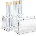 Produktbild: Tuuters Acryl Reagenzglasständer mit Reagenzglas, Reagenzglashalter, Gewürzregal, mit Korken (5-Loch Ø16mm +Glas)