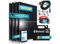 Produktbild: SUNNIVA® 1800W Balkonkraftwerk 800W komplett Steckdose - Astro Energy 800W Wechselrichter - PV Solaranlage Komplettset - 4x 450W (1800W) Solarmodule - inkl. 5m Kabel - Bluetooth, WIFI