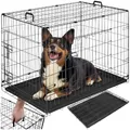 Produktbild: tectake® Hundekäfig, Hundegitter Box, Dog Kennel, Hundebox faltbar, Transportbox stabil, für Hunde und Welpen, für Kofferraum, Auto, Camping und Zuhause, Wohnung - 91,5 x 59,5 x 64 cm