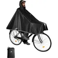 Produktbild: Radfahren Poncho mit Kapuze - Leicht & Kompakt - Für Outdoor-Aktivitäten