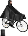 Produktbild: Regenponcho  Unisex Fahrrad Regenjacke Kapuze Schwarz