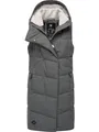 Produktbild: Ragwear Damen lange wasserdichte Winter Steppweste mit Kapuze Pavla Vest Grey Gr. M