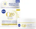 Produktbild: NIVEA Anti-Falten POWER Q10 Extra Straffende Tagespflege LSF 30, Gesichtspflege mildert & beugt Falten vor, straffende Tagescreme mit purem Q10, Kreatin & Hyaluronsäure (50 ml)